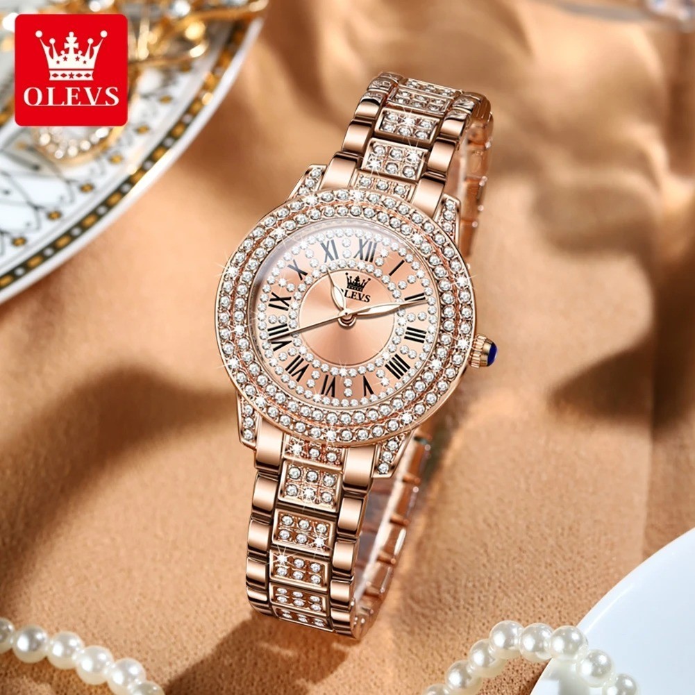 OLEVS 9943 Rose Gold Diamond Women’s Watch