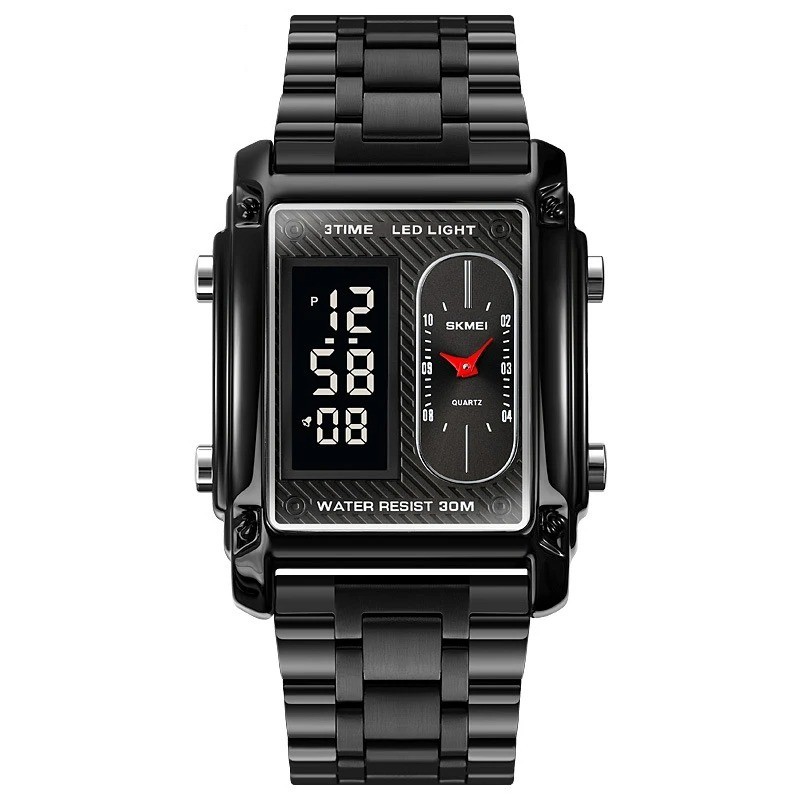 SKMEI Digital Analog Men’s Watch | LED Light Waterproof 30M