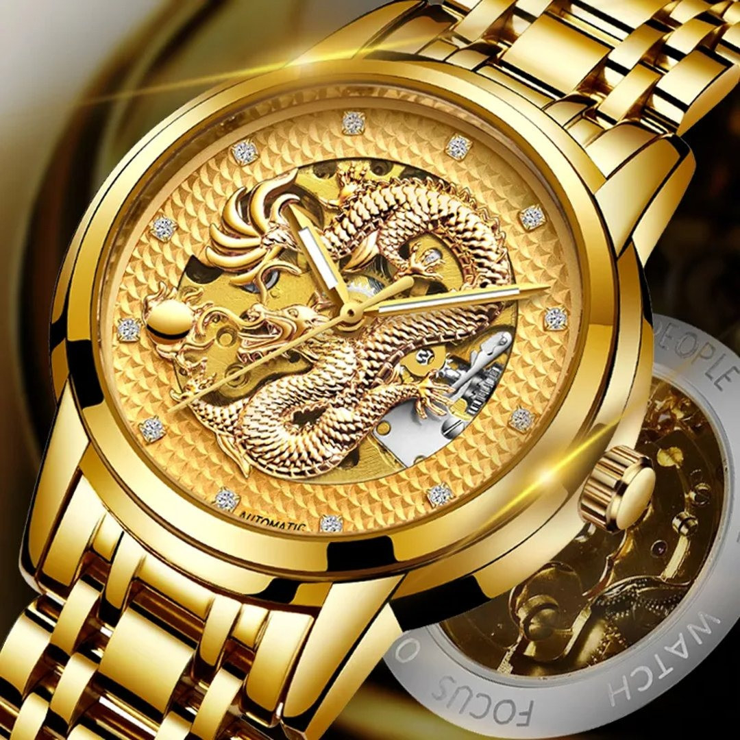 Wishdoit Luxury Mens Automatic Mechanical Waterproof Stainless Steel Watch