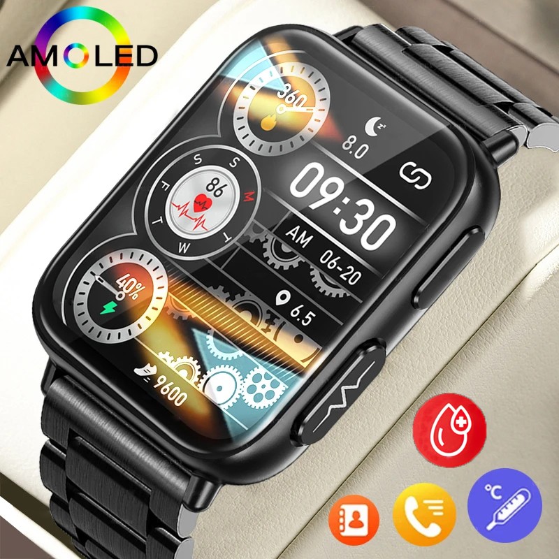 ECG+PPG Blood Sugar Men Health Monitor Heart Rate Blood Pressure Smart Watch