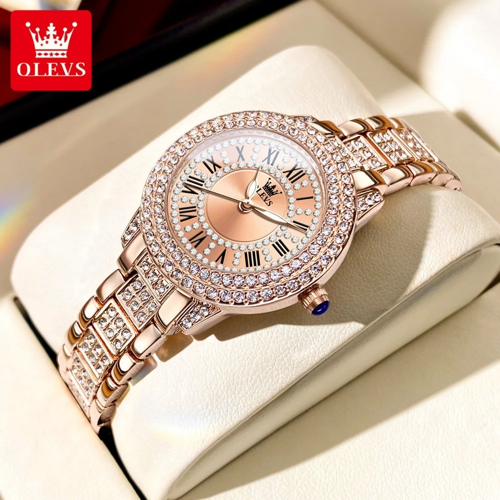 OLEVS 9943 Rose Gold Diamond Women’s Watch